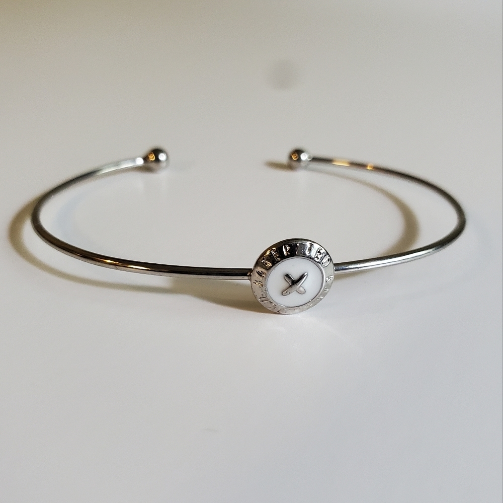 Ted Baker Elvas Silver WHITE Mini Button Cuff